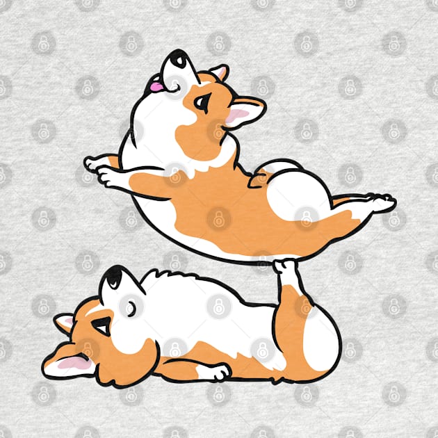 Acroyoga Corgi by huebucket